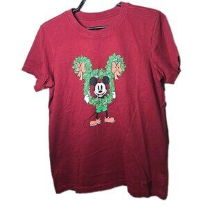 Life is Good NWT Steamboat Willie Christmas Wreath Mickey T Shirt Size Small